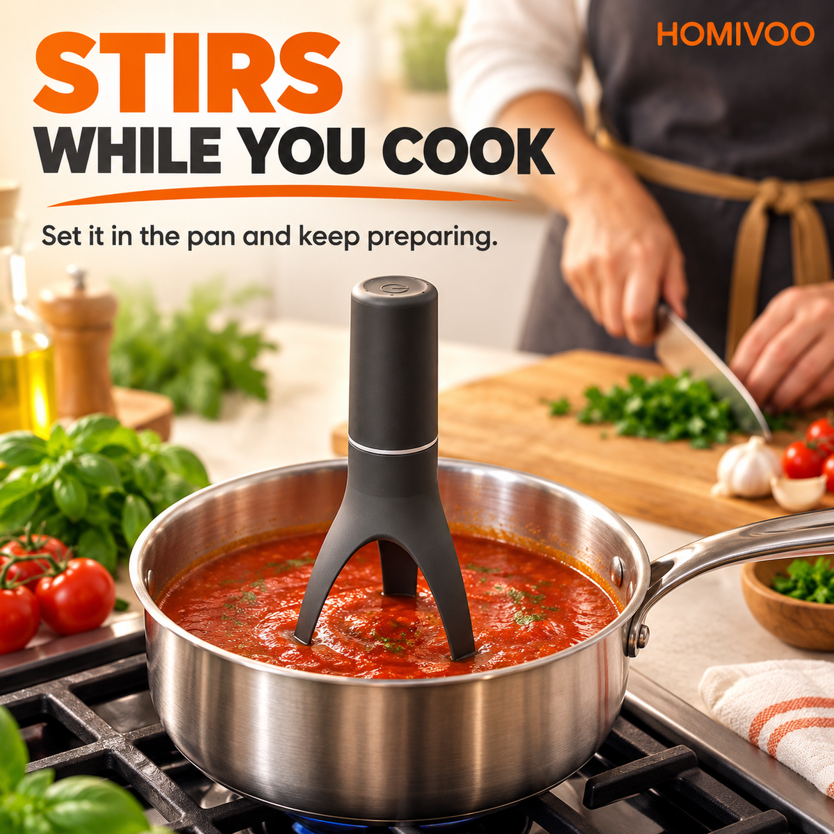 Automatic Pan Stirrer – Hands-Free Cooking Sauce & Soup Stirrer