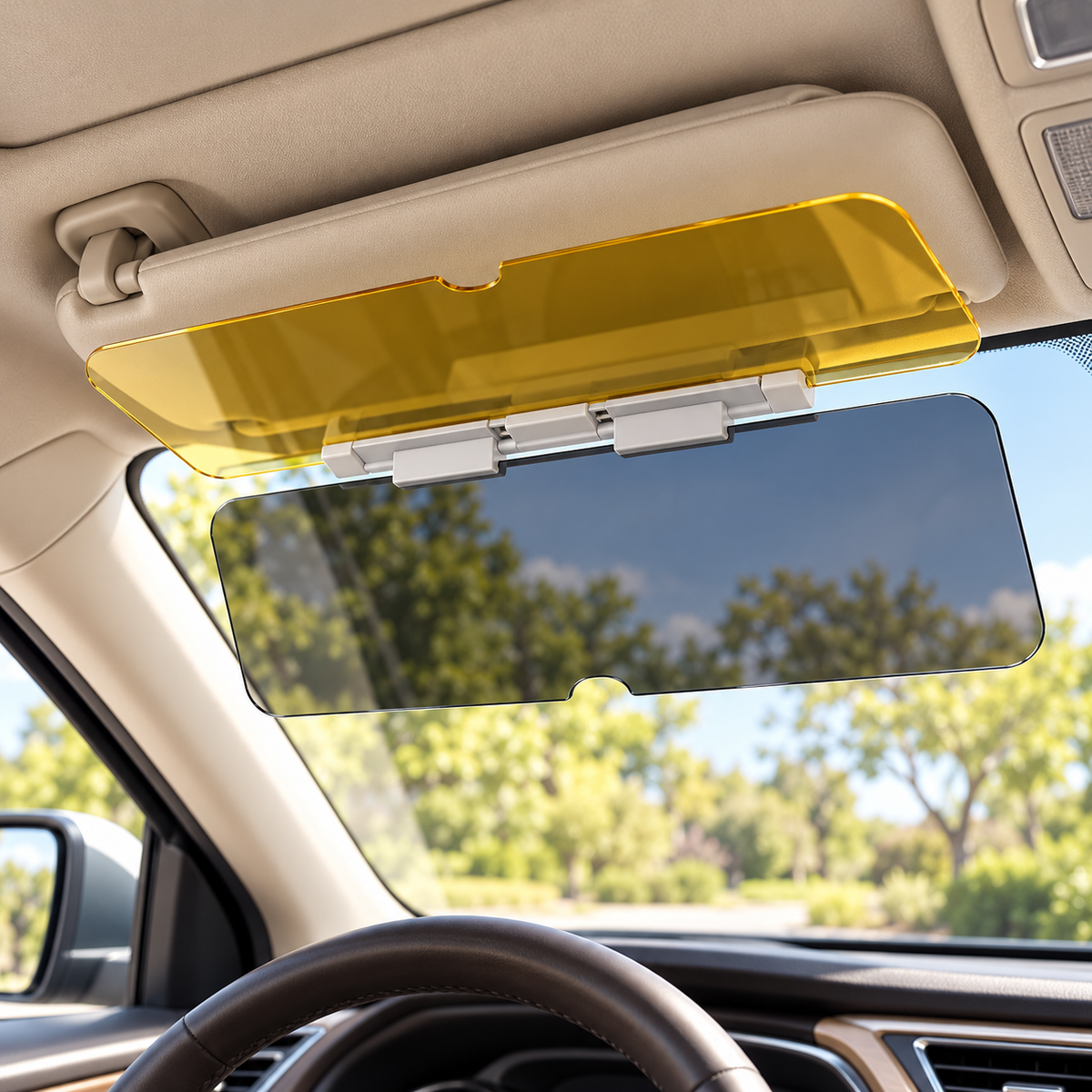 Dual-Panel Car Visor Extender – Anti-Glare Sun Visor with Clip-On Design