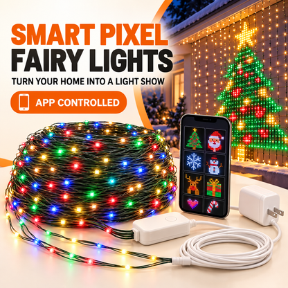 Smart Pixel Fairy Lights – App Controlled LED String Lights with Christmas Patterns